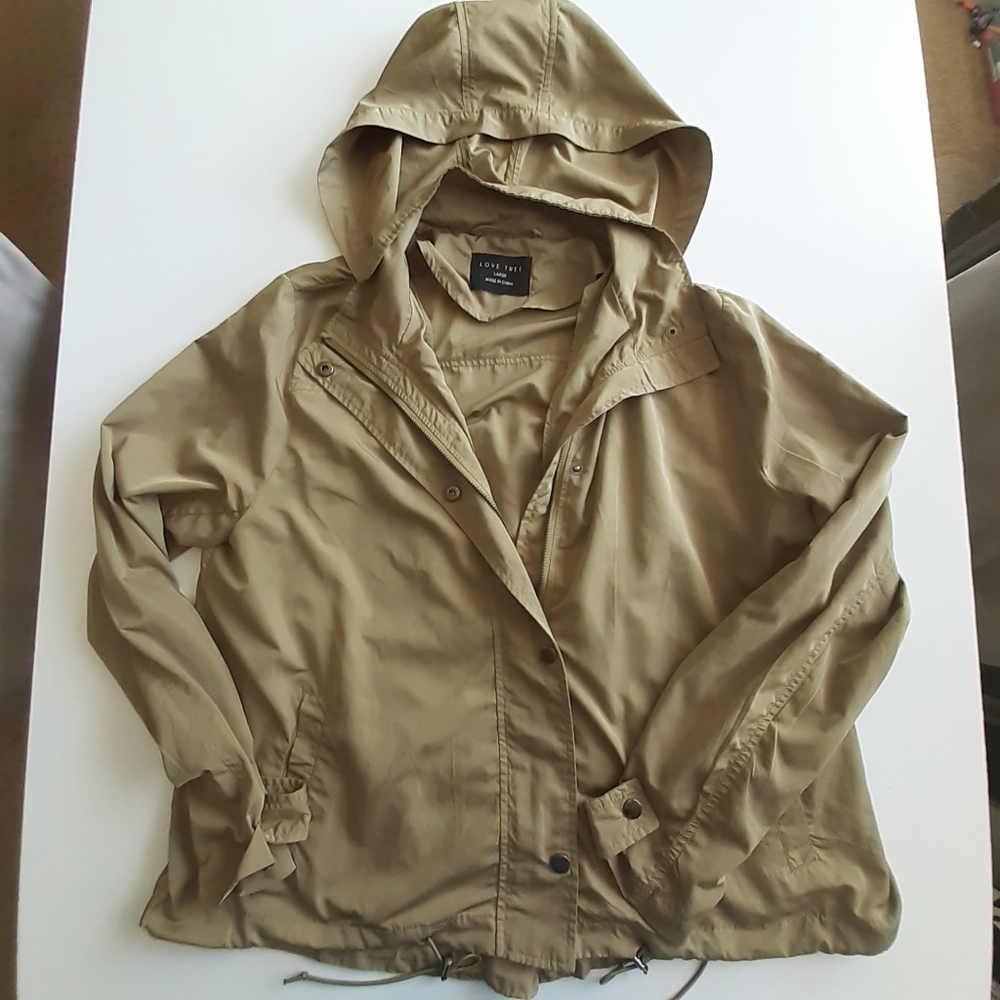 (SOLD!) Love Tree Hooded Windbreaker Jacket